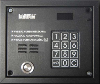 CP-2503TP-BLACK Panel audio,podświetlana klawiatura, możliwość montażu modułu kamery, kolor czarny, Laskomex